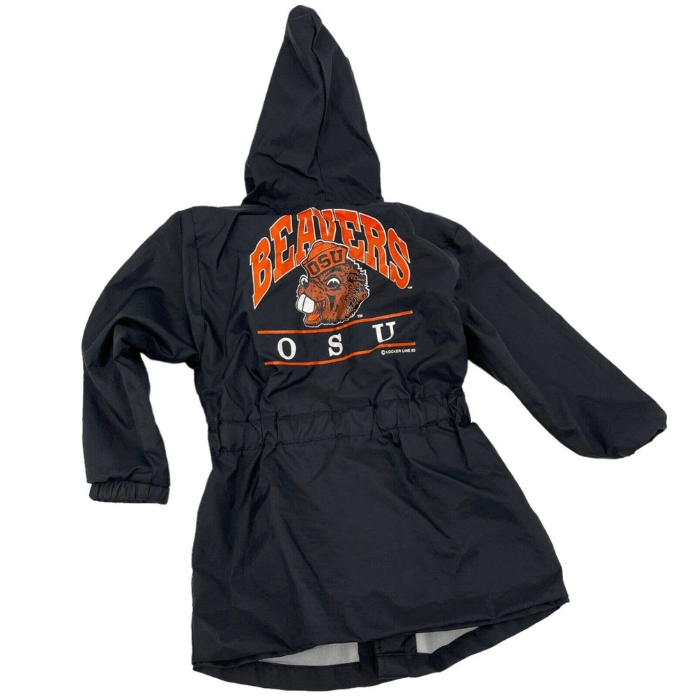 Vintage 1993 90s Oregon State Beavers OSU Windbreaker Jacket Locker Line Youth 5